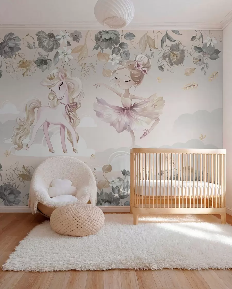 murales de pared Poni y ballet w04419