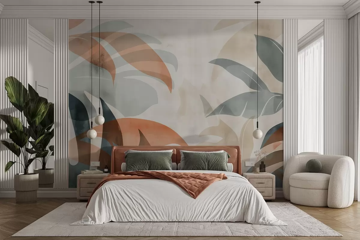 murales de pared Hojas de palma w04482