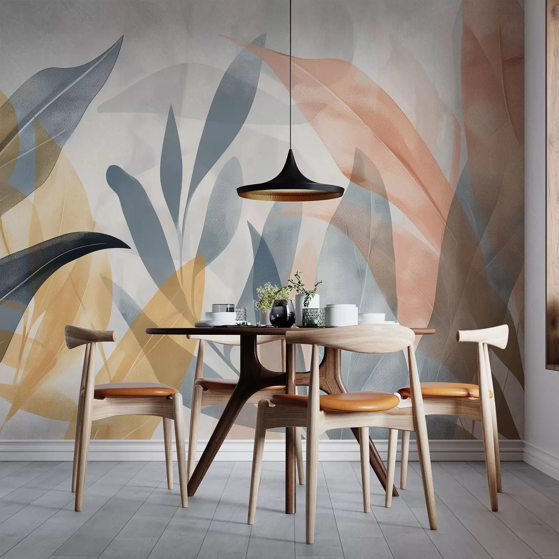 murales de pared Hojas de colores w04483