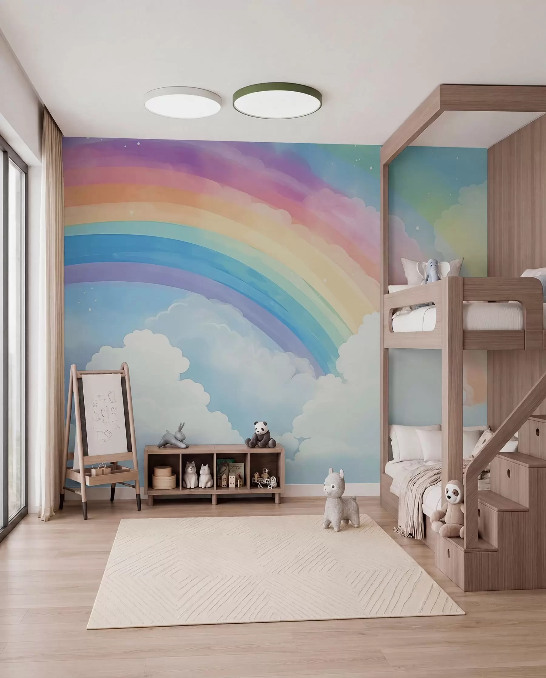 murales de pared Arco iris en el cielo w04487