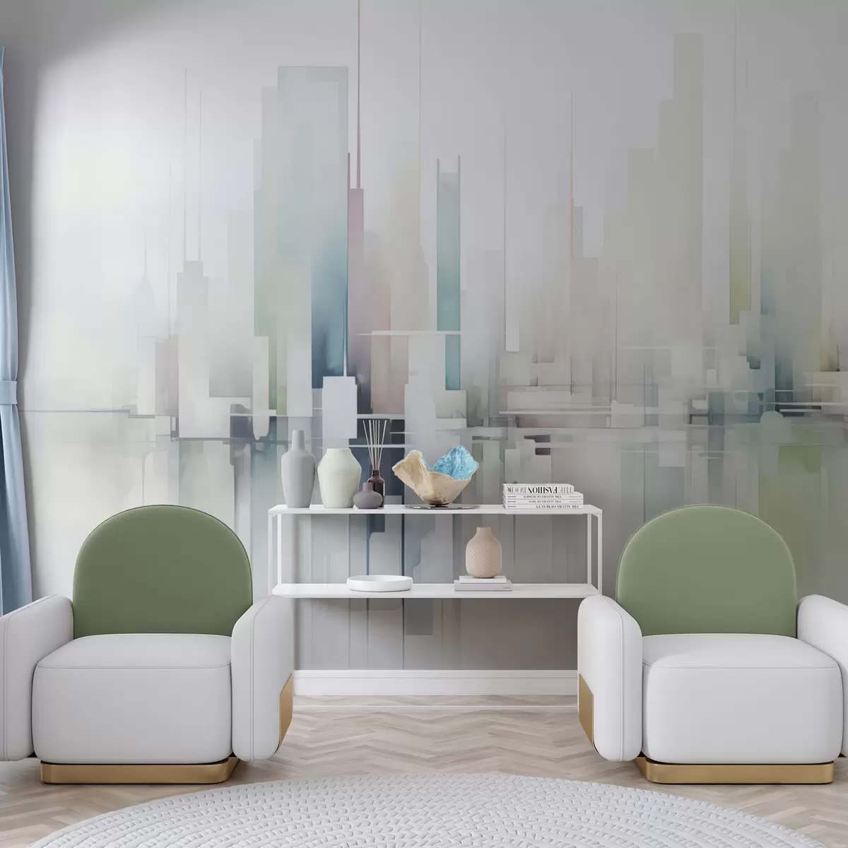 murales de pared Ciudad abstracta w04488