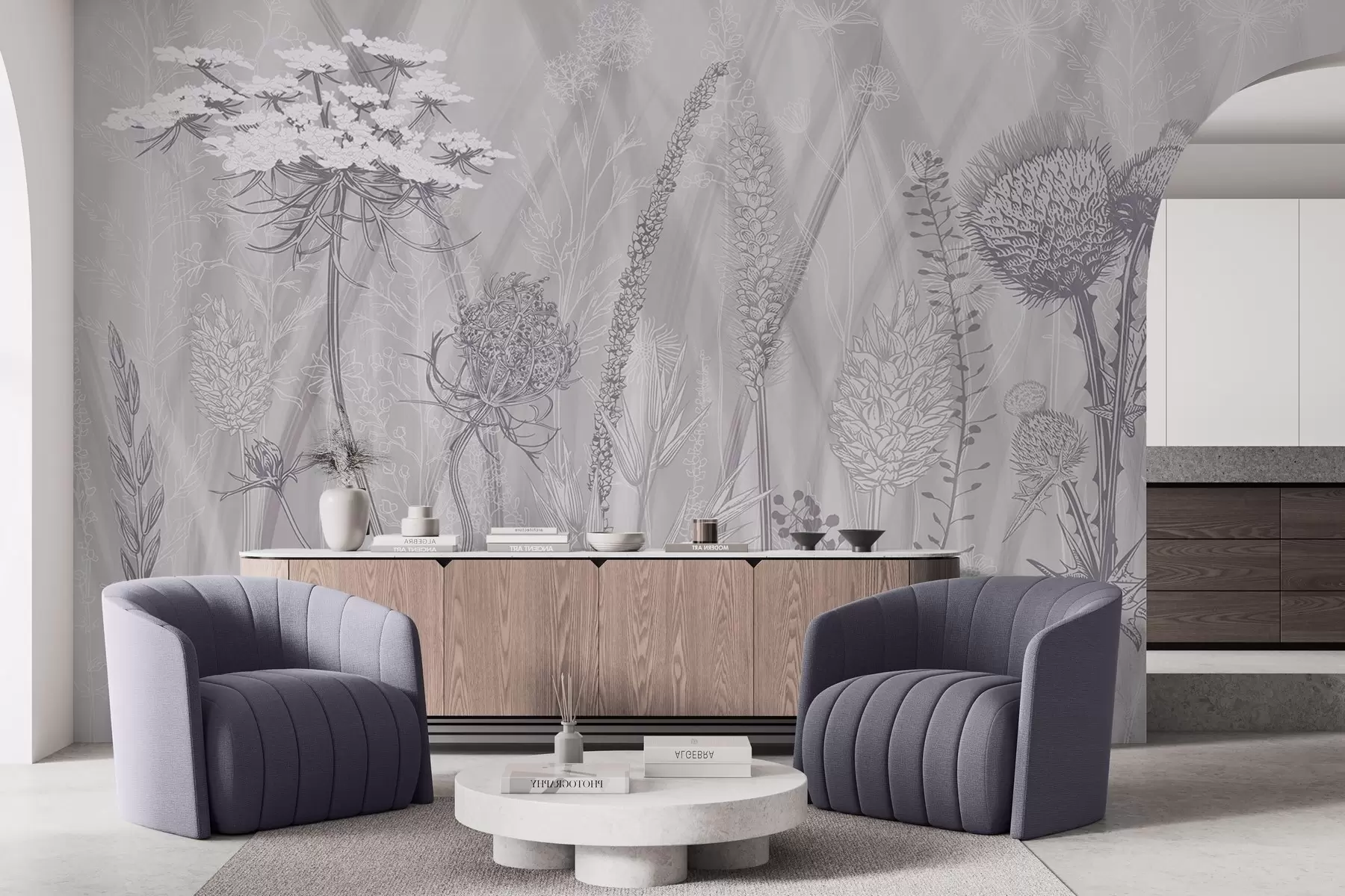 murales de pared Hierbas y herbarios w04473v2