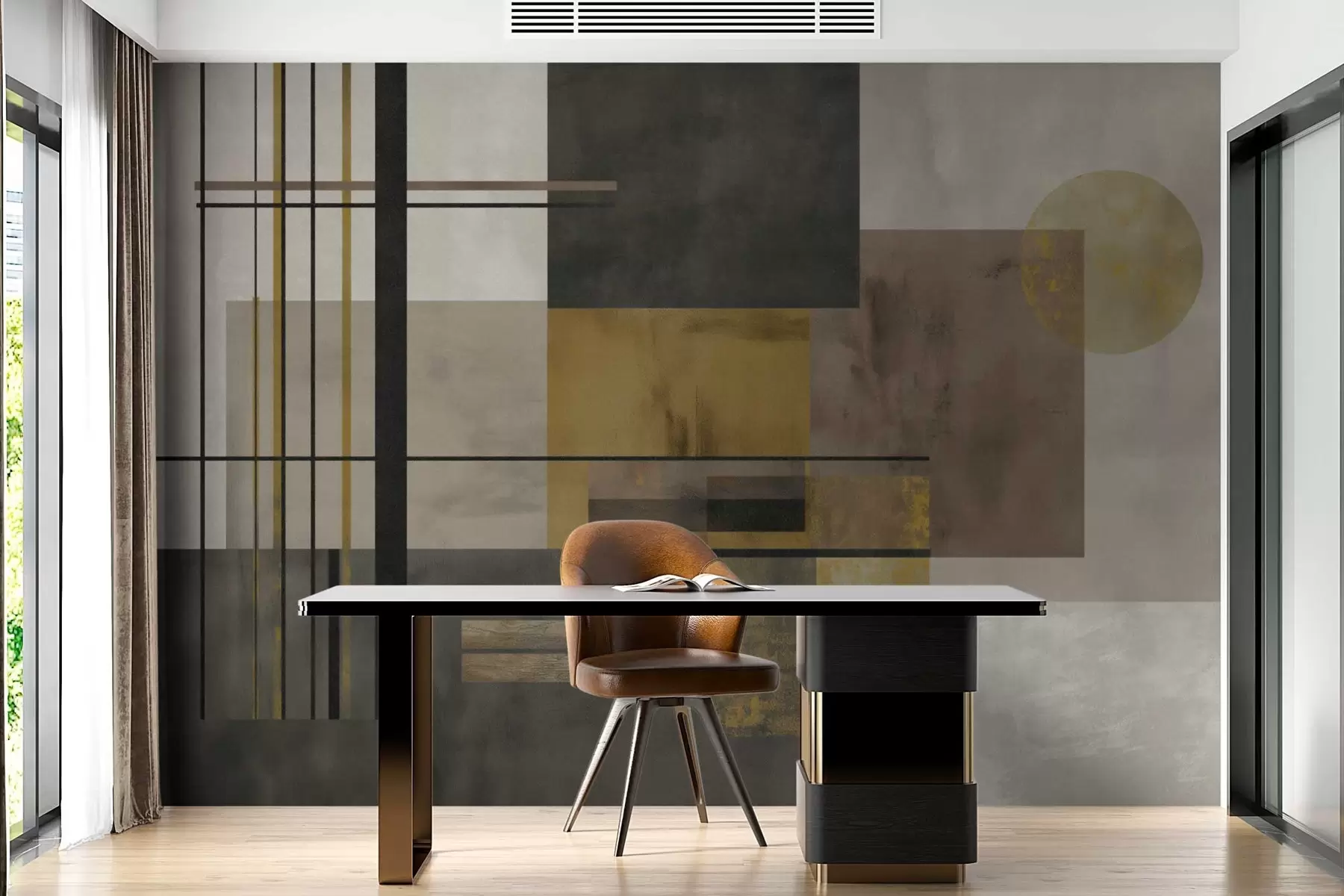 murales de pared geometría abstracta w04502