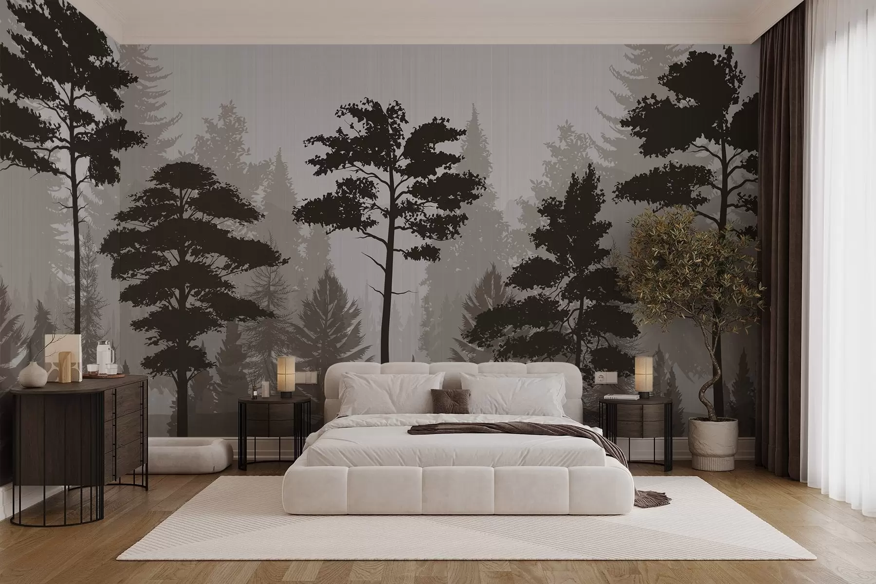 murales de pared Bosque brumoso w04678