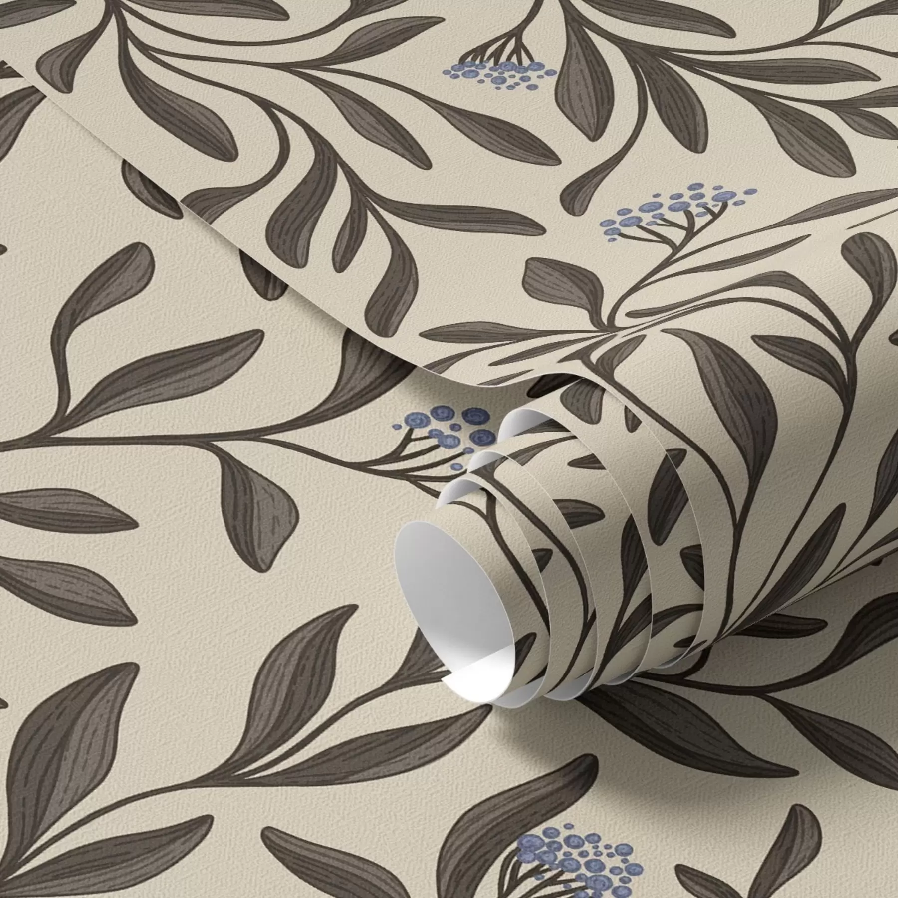 murales de pared Ramitas de chocolate con arándanos sobre un fondo cálido a00615