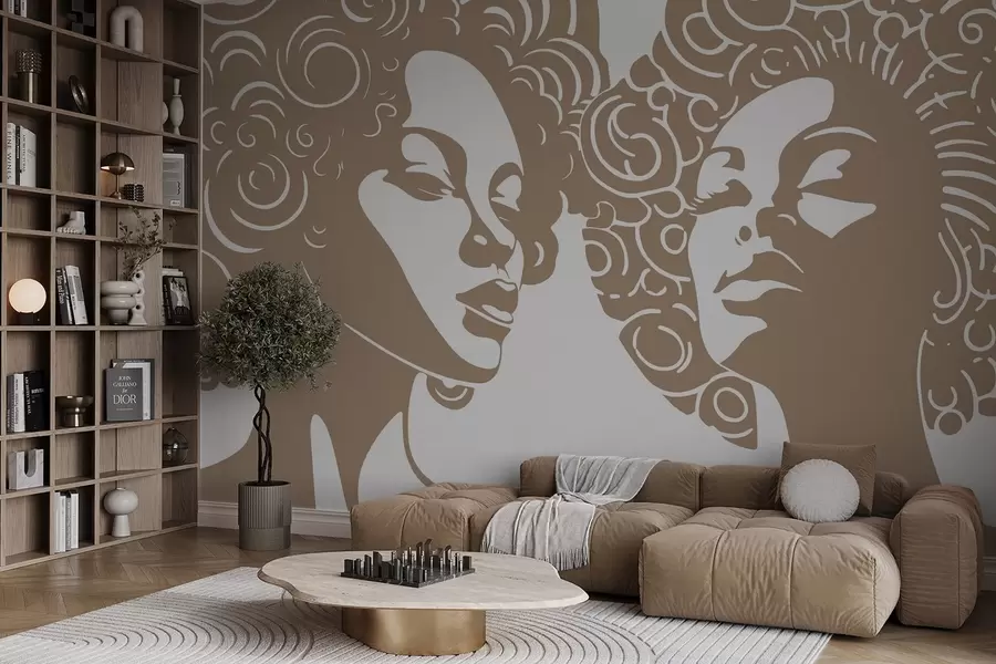 murales de pared Dos chicas w04688