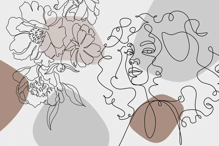 murales de pared Chica en las filas w04724