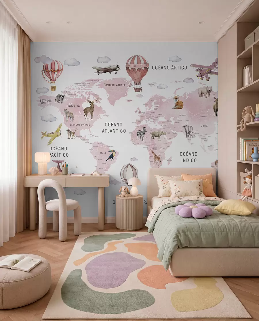 murales de pared Atlas rosa en español c00001esv3