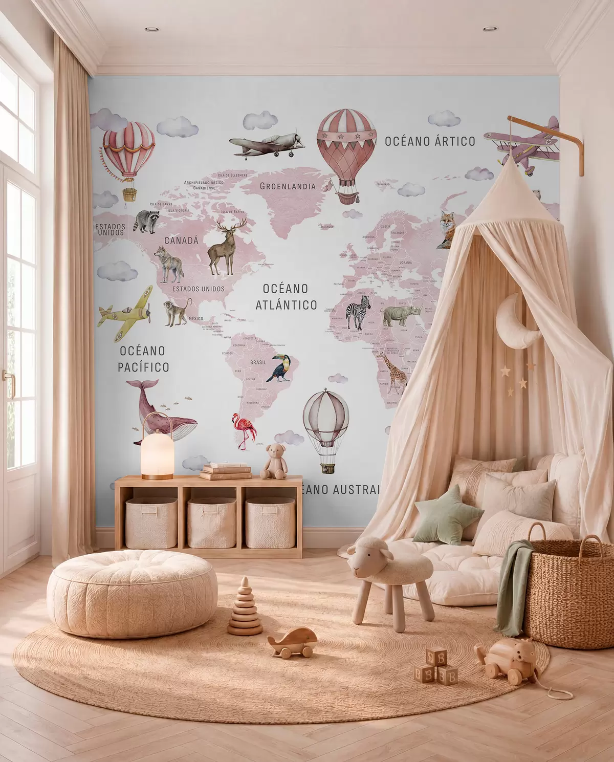 murales de pared Atlas rosa en español c00001esv3