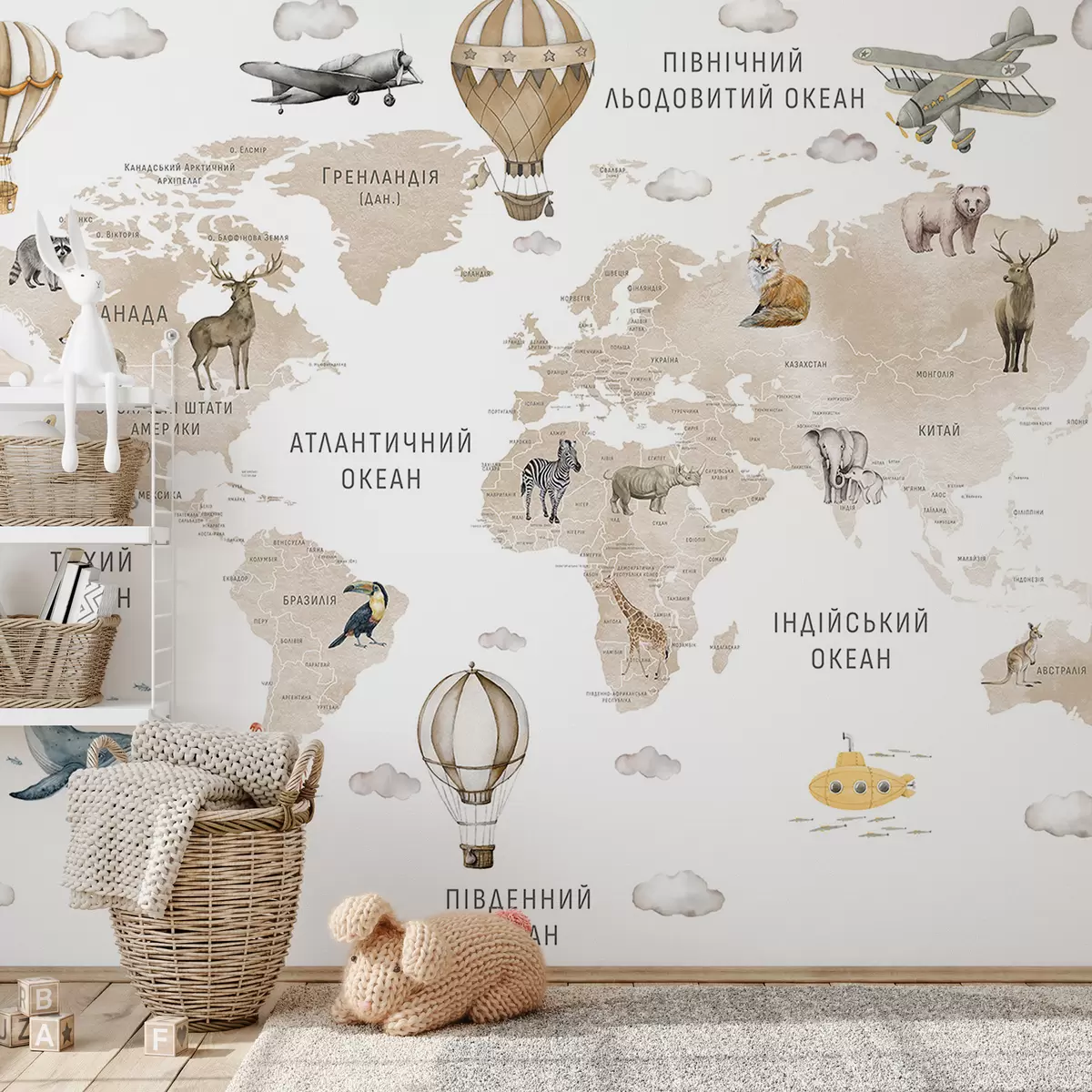 murales de pared Atlas beige en ucraniano c00001ukv2