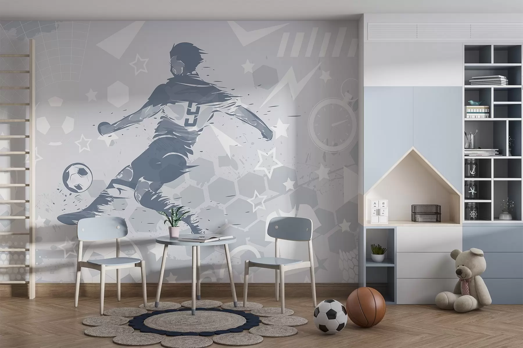 murales de pared Futbolista, deportes w04763v1