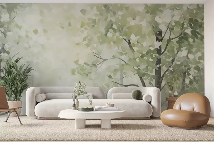Murales de pared Árboles abstractos imitación de pintura w04781 murales de pared Árboles abstractos imitación de pintura w04781