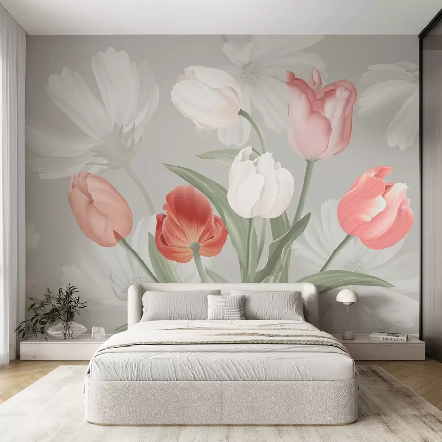 Murales de pared Ramo de flores con tulipanes w04784 murales de pared Ramo de flores con tulipanes w04784