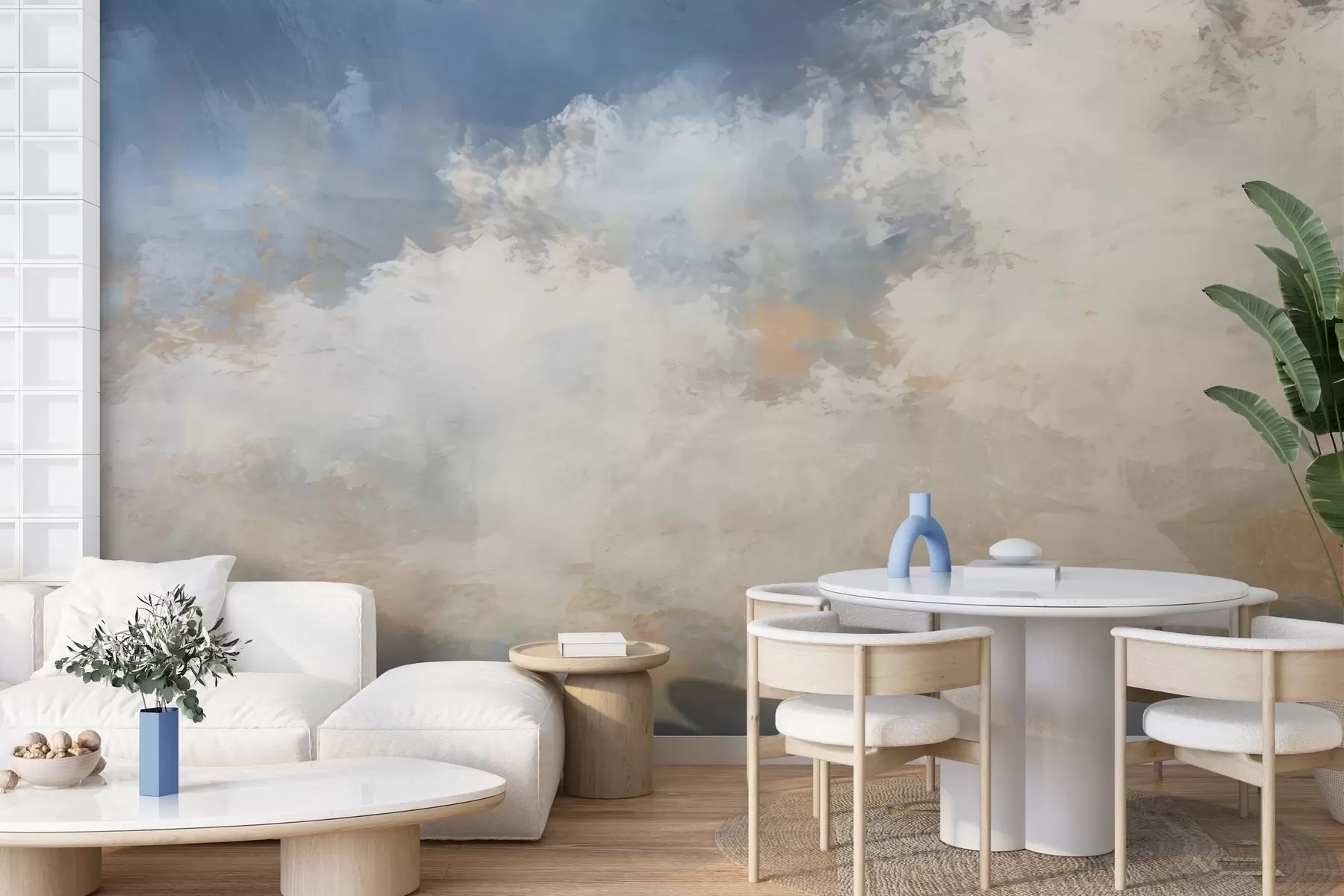 murales de pared Imagen abstracta de nubes en estilo loft w04841