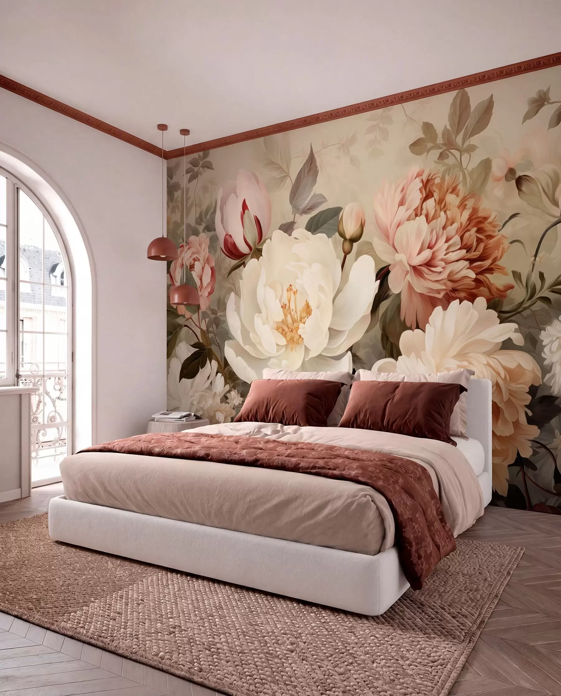 murales de pared Ramo en rosa w09350