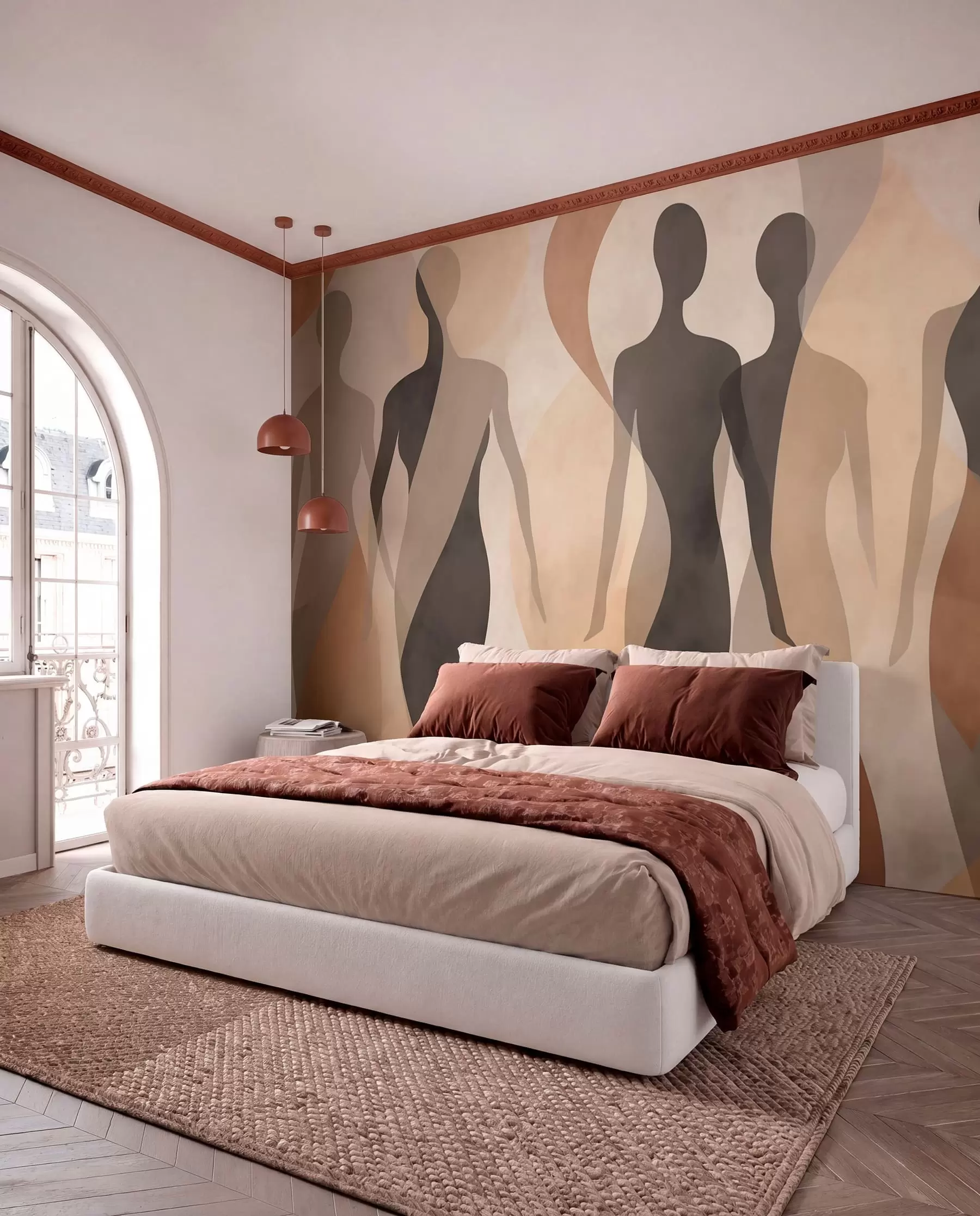 murales de pared Siluetas en movimiento w04787
