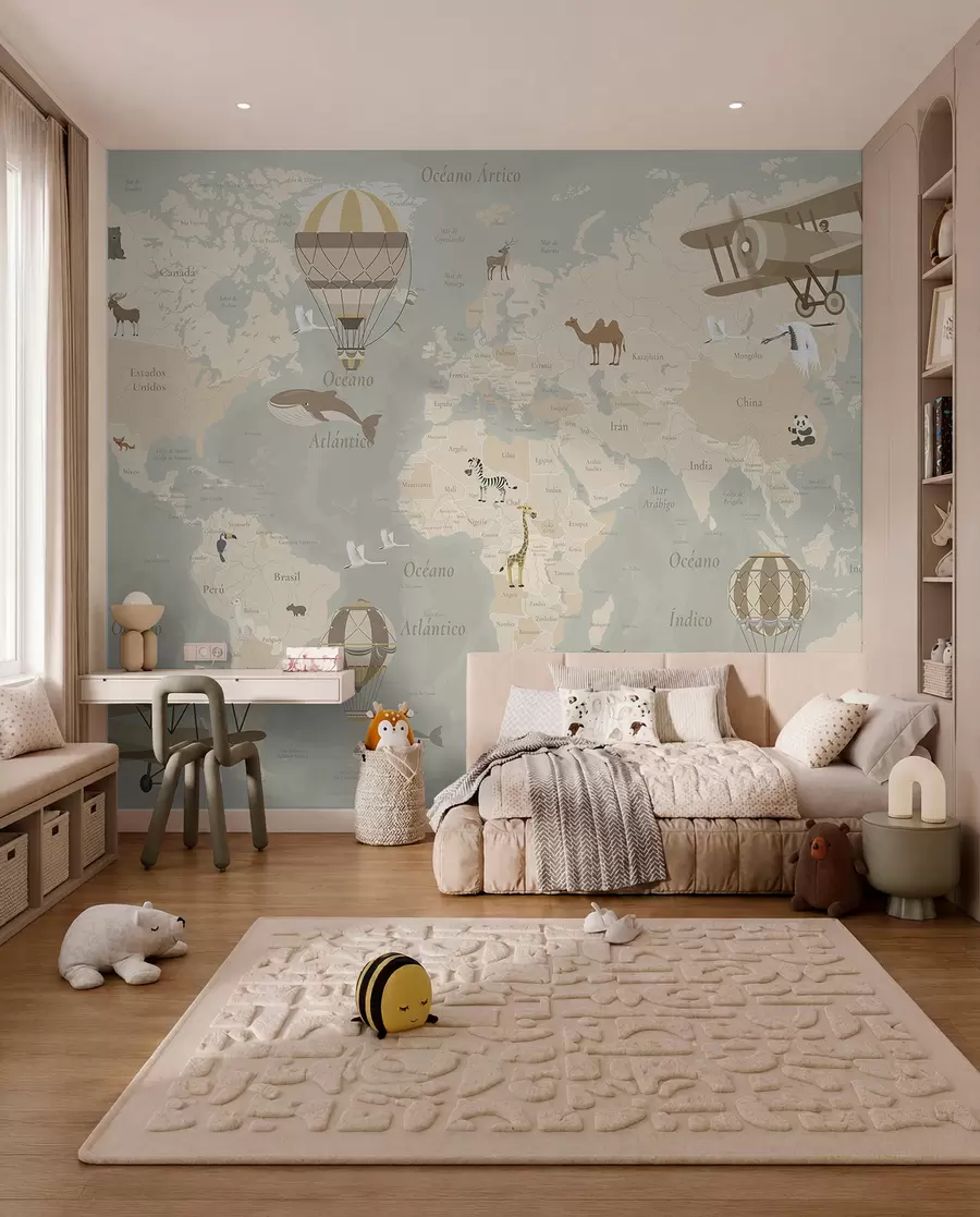 murales de pared Vuelos en español — beige c00003es