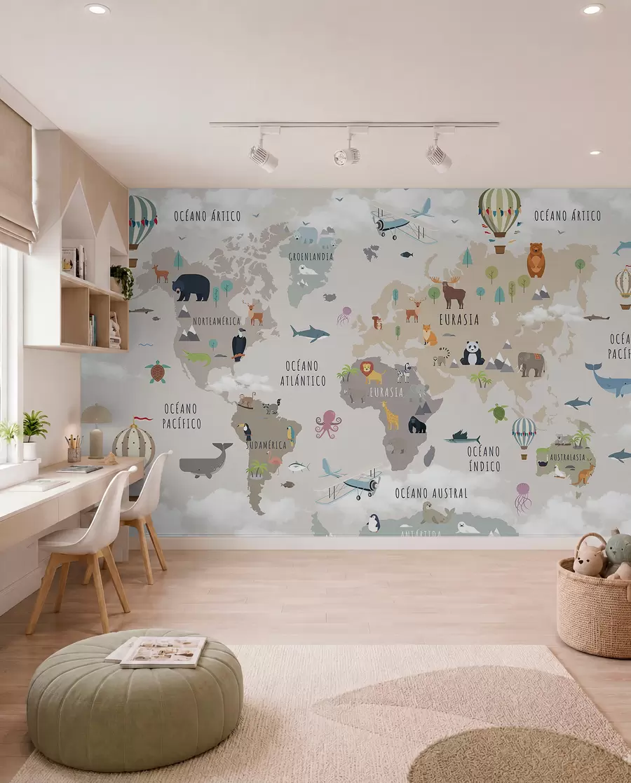 murales de pared Atlas animal en español c00002es