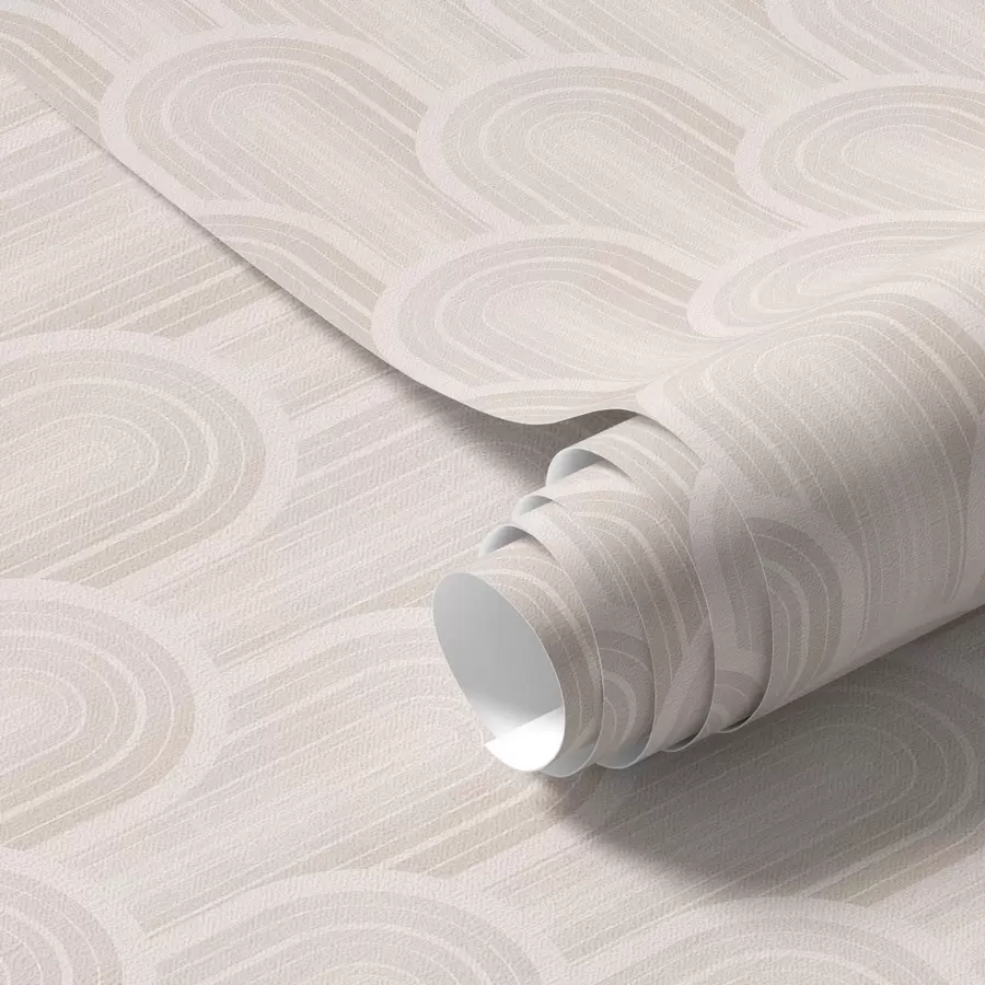 murales de pared Pequeños módulos en forma de arco en cálidos tonos crema-beige a00924