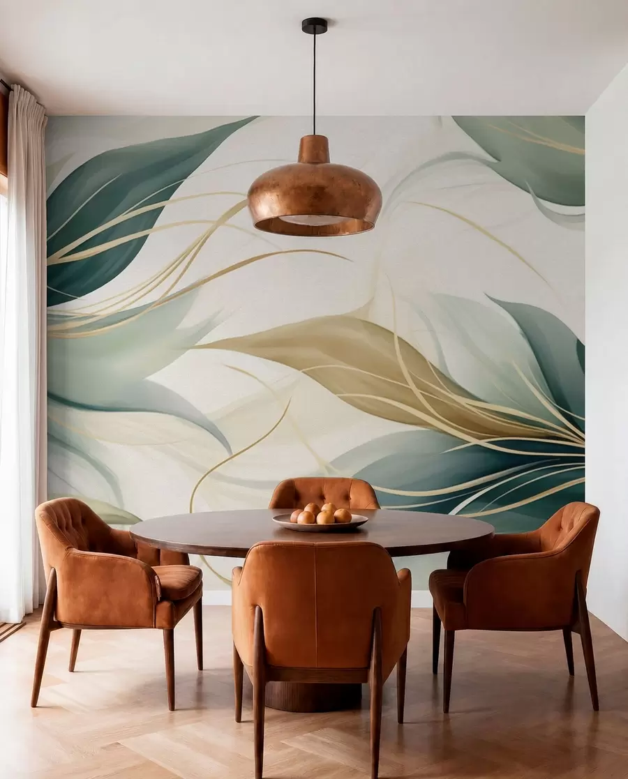 murales de pared Hojas abstractas w04990