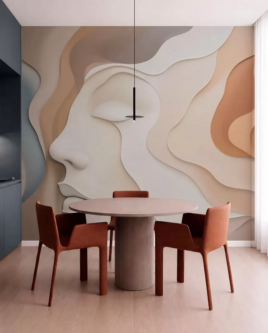 murales de pared Cara abstracta w04869