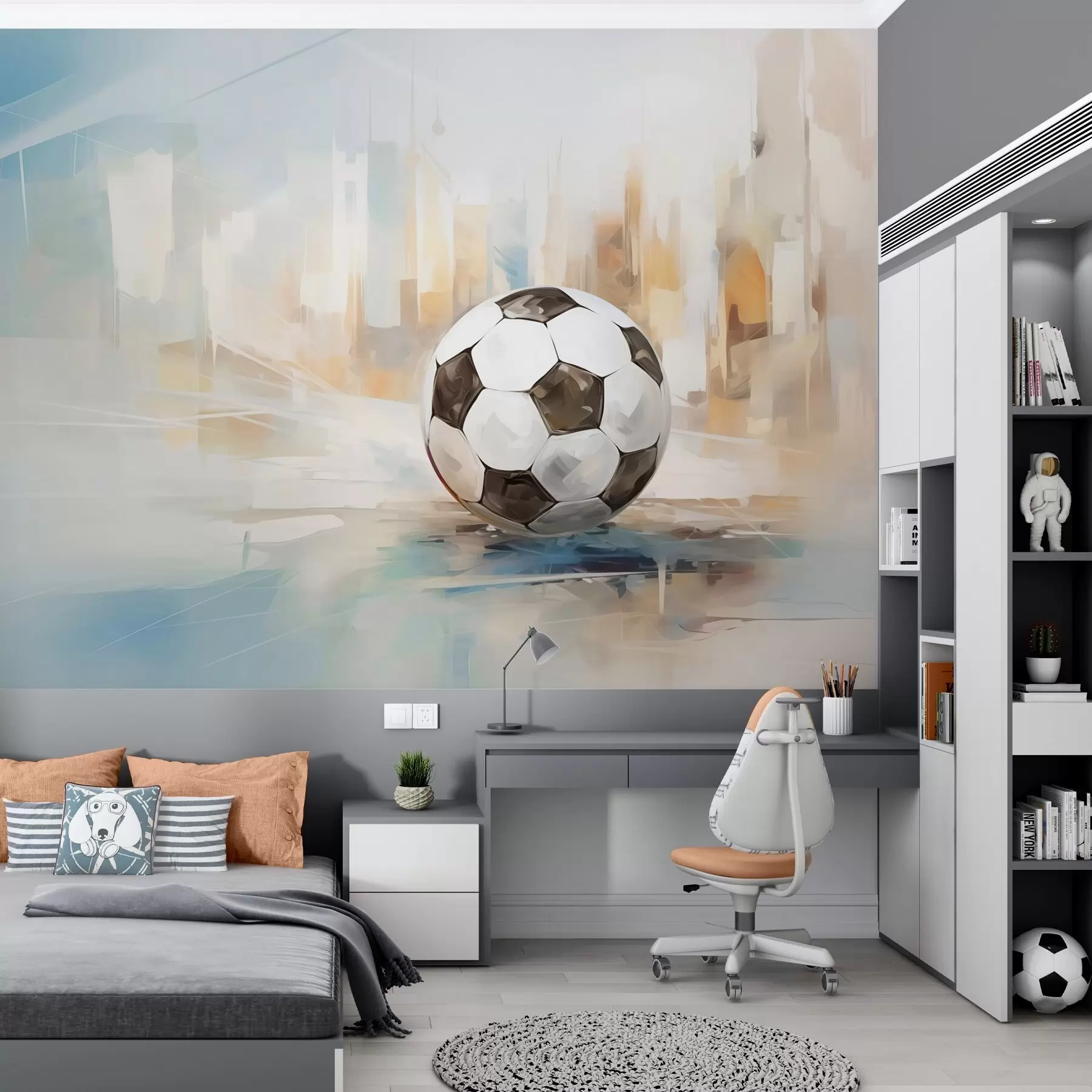 murales de pared Balón de fútbol w05102