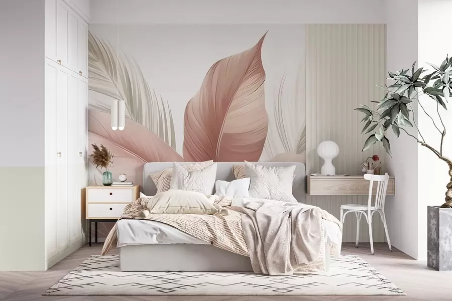 murales de pared Hojas afiladas, helecho w04918