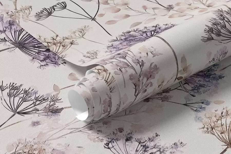 murales de pared Flores silvestres en tonos pastel a00967