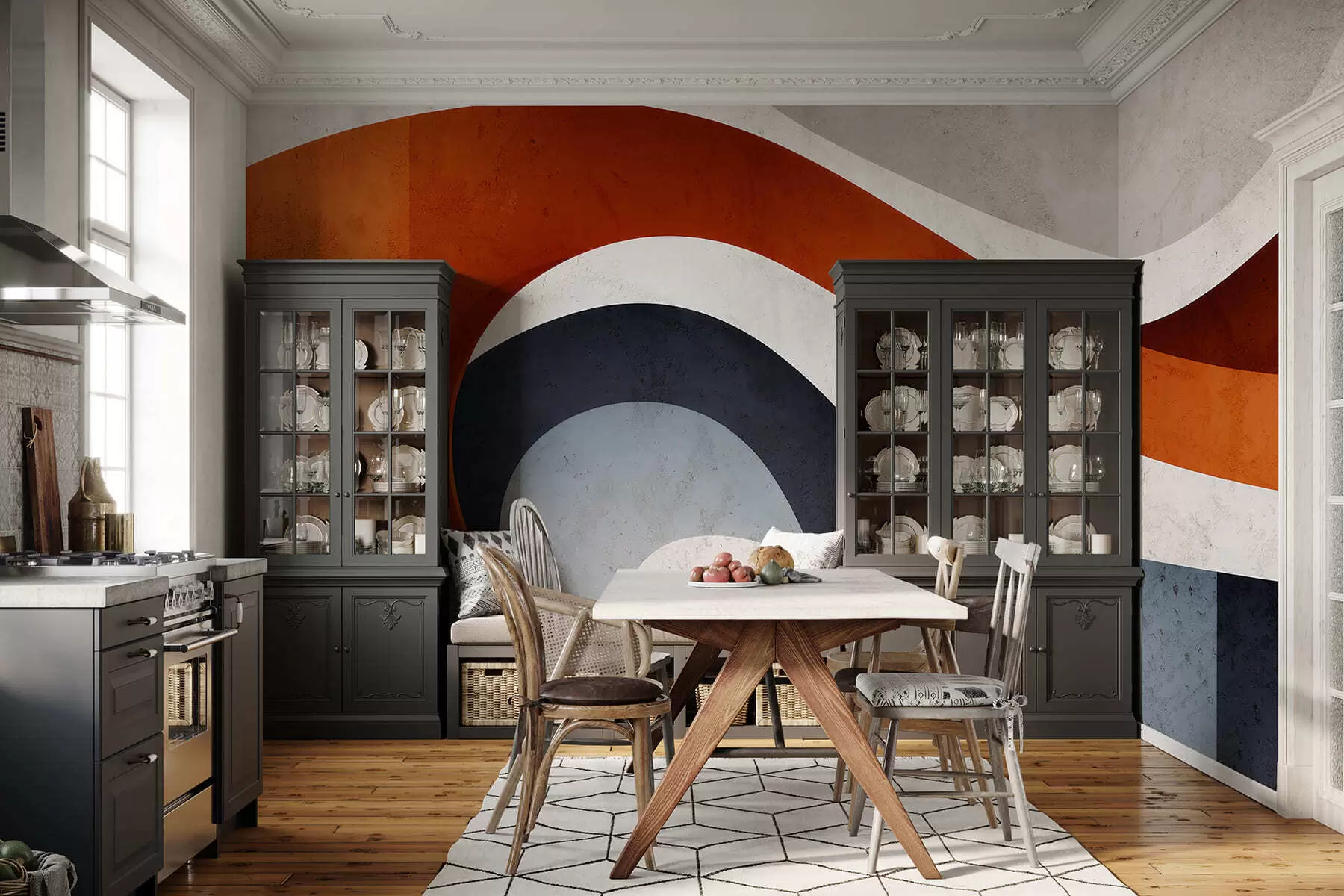 murales de pared Espacio geométrico w05169