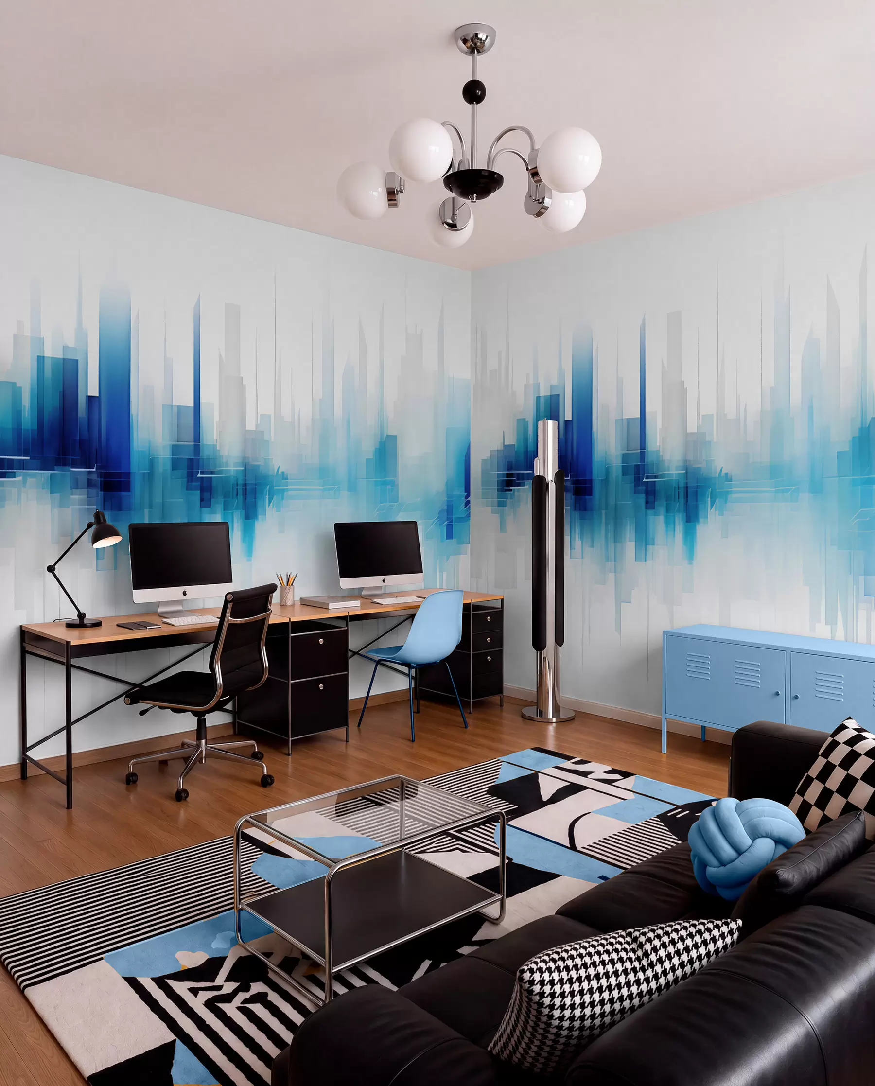 murales de pared Amanecer acuarela w05172