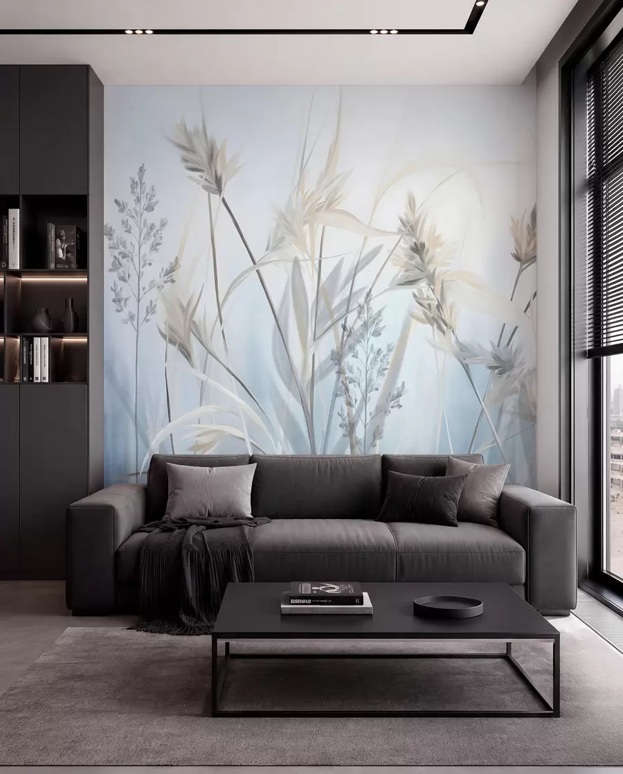 murales de pared Pradera azul w09652