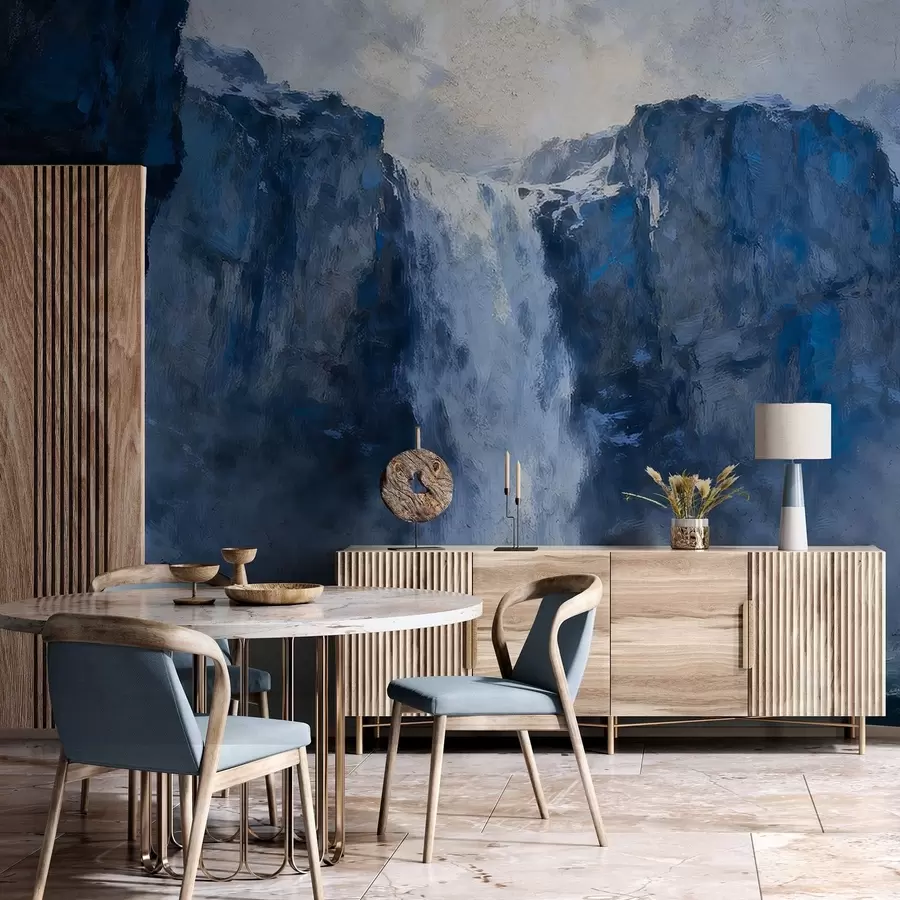 murales de pared Cascada pintada al estilo grunge w05177