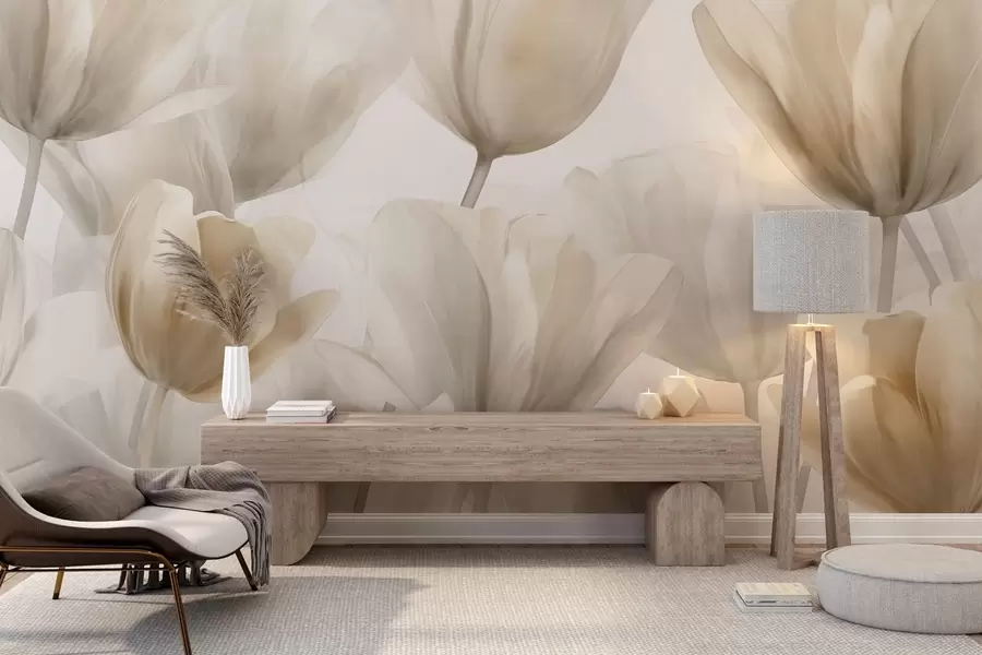murales de pared Tulipanes delicados w09699