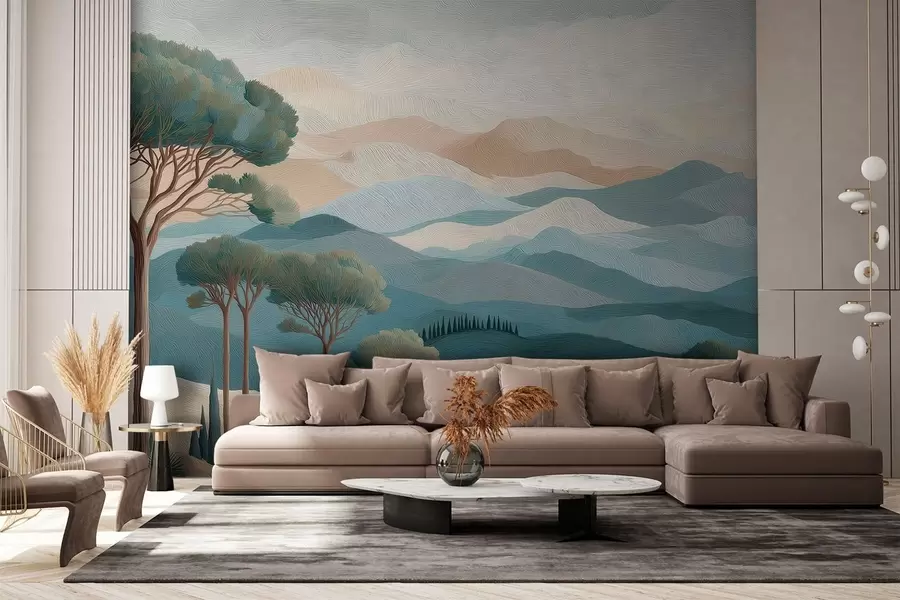 murales de pared Paisaje en estilo pintura al óleo w05258