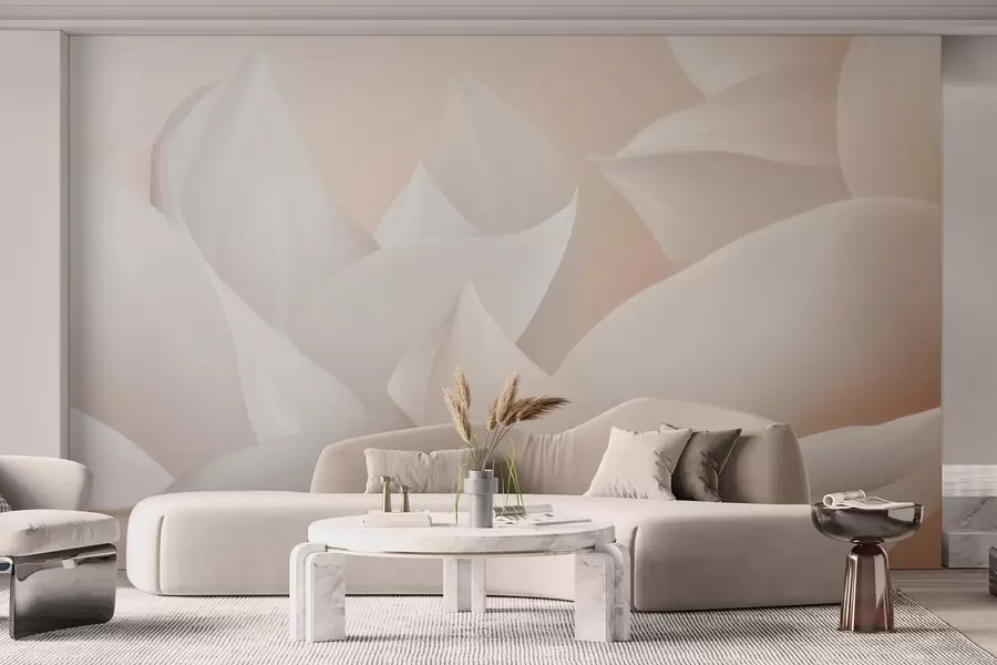 murales de pared Pétalos suaves color melocotón lechoso w09716