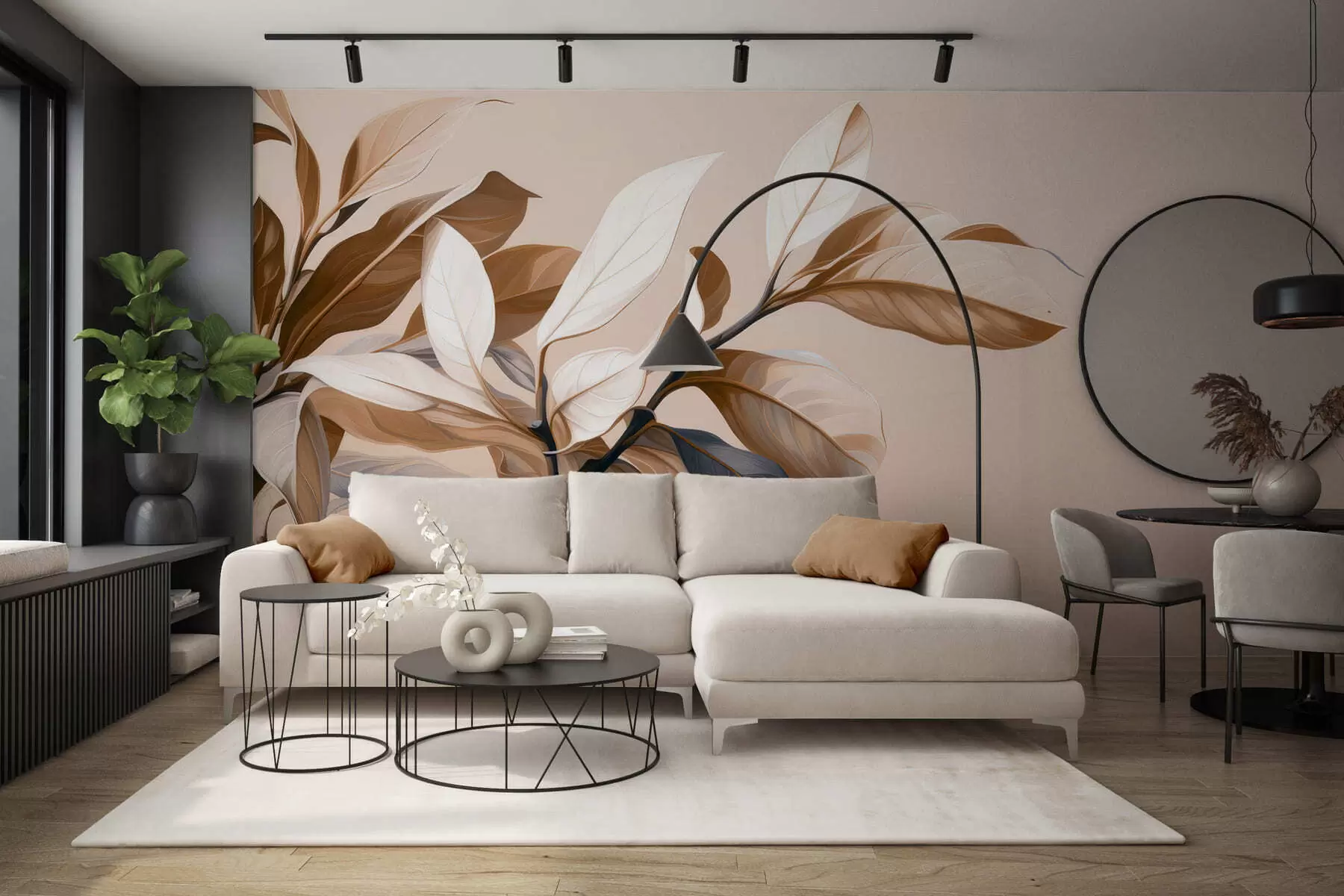 murales de pared Elegante rama de ficus w05315