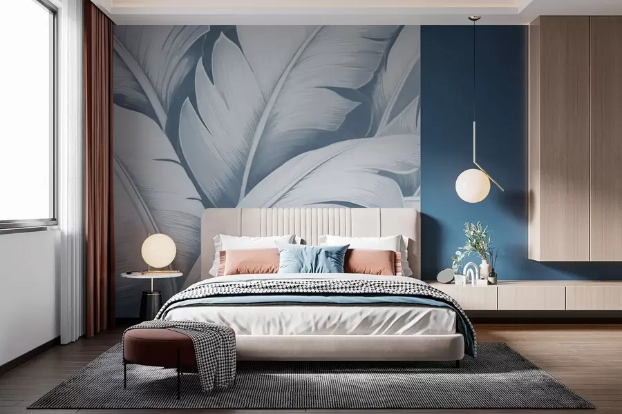 murales de pared Hojas grandes de plátano w04991v2