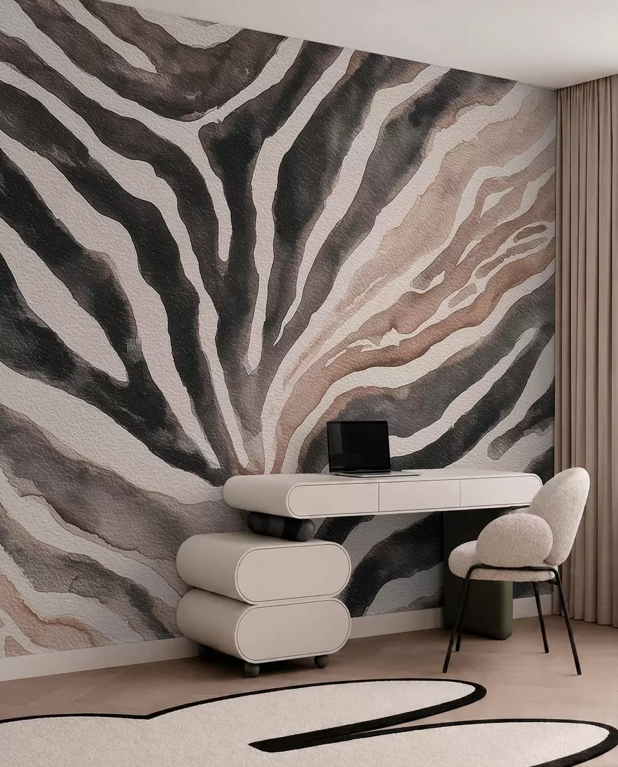 murales de pared Abstracción suave con texturas naturales en tonos neutros w09801