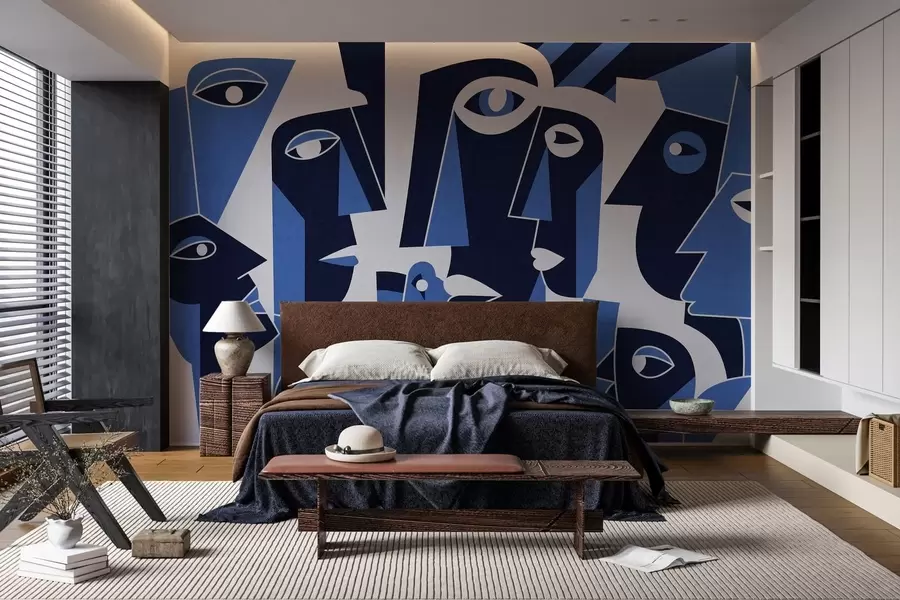 murales de pared Rostros al estilo africano w05446v1