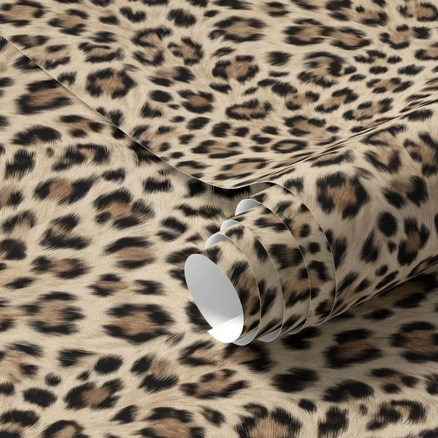 murales de pared Estampado de leopardo con manchas sobre fondo claro a01151