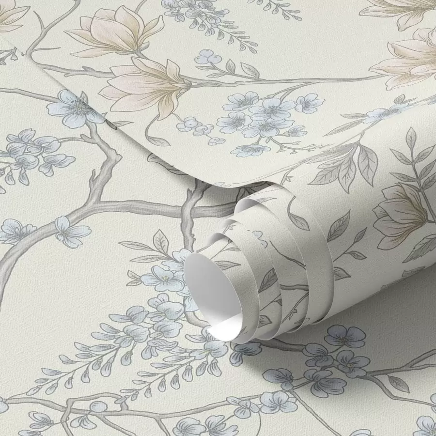 murales de pared Delikado diseño floral con ramas y flores a01159