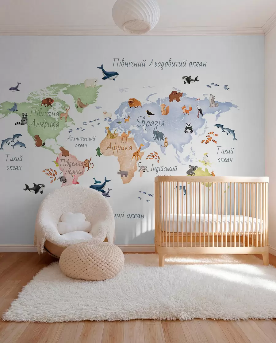 murales de pared Fauna pastel en ucraniano c00012uk