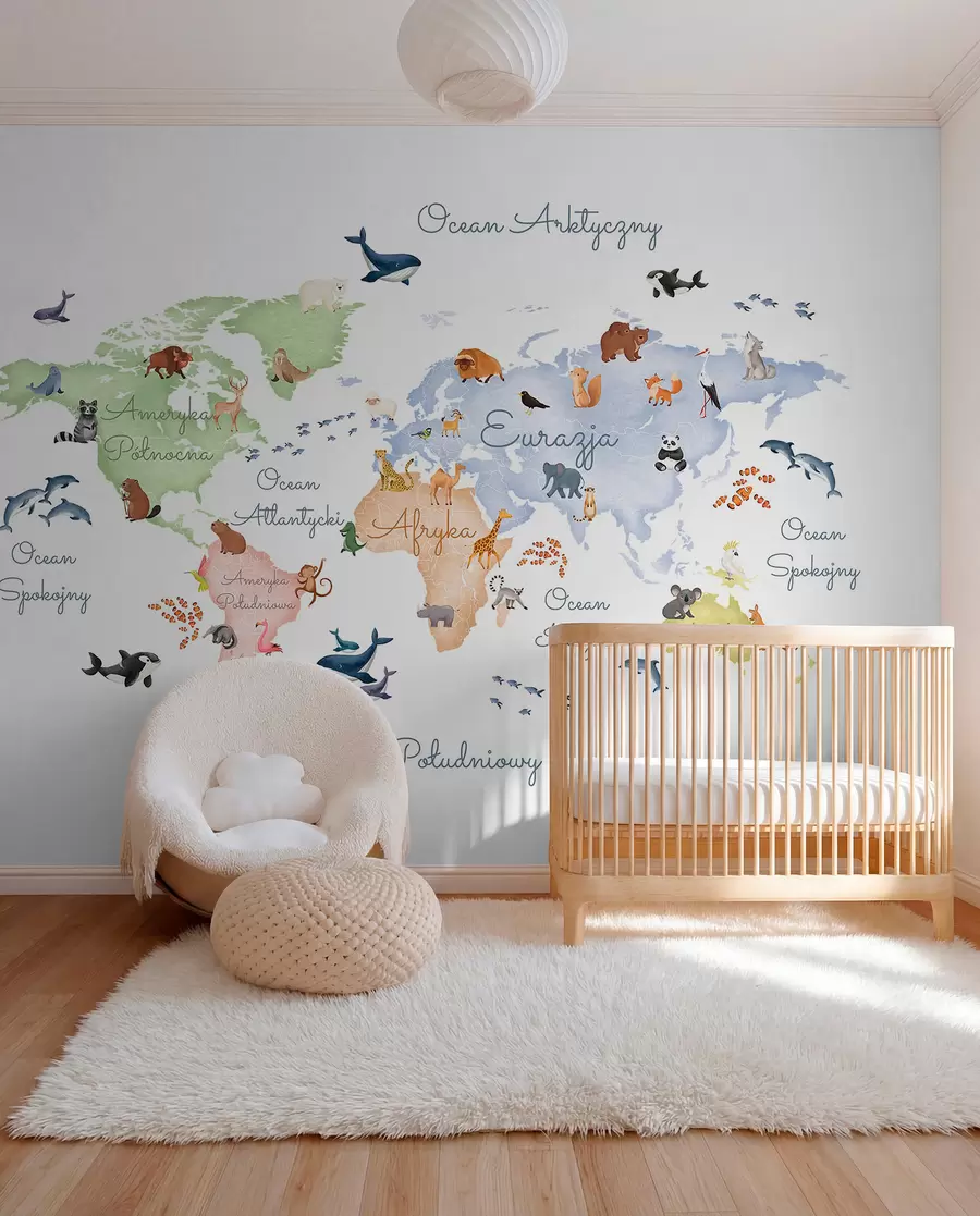 murales de pared Fauna pastel en polaco c00012pl
