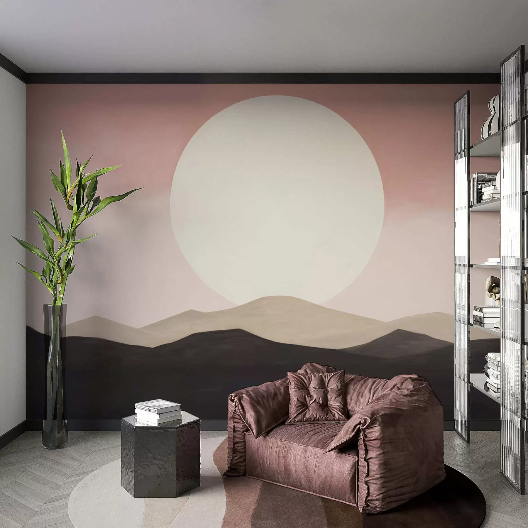 murales de pared Una tranquila puesta de sol w05285