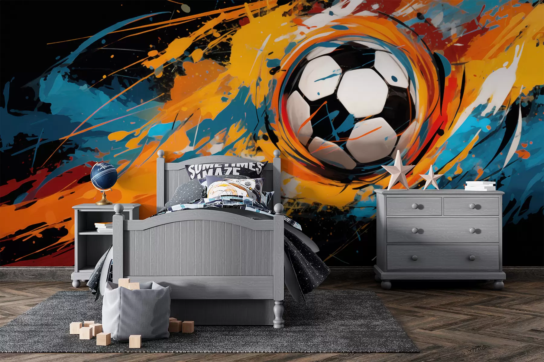 murales de pared Balón de fútbol w05460