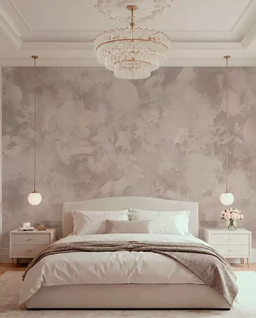 murales de pared Pinceladas de tiza en arena w05160