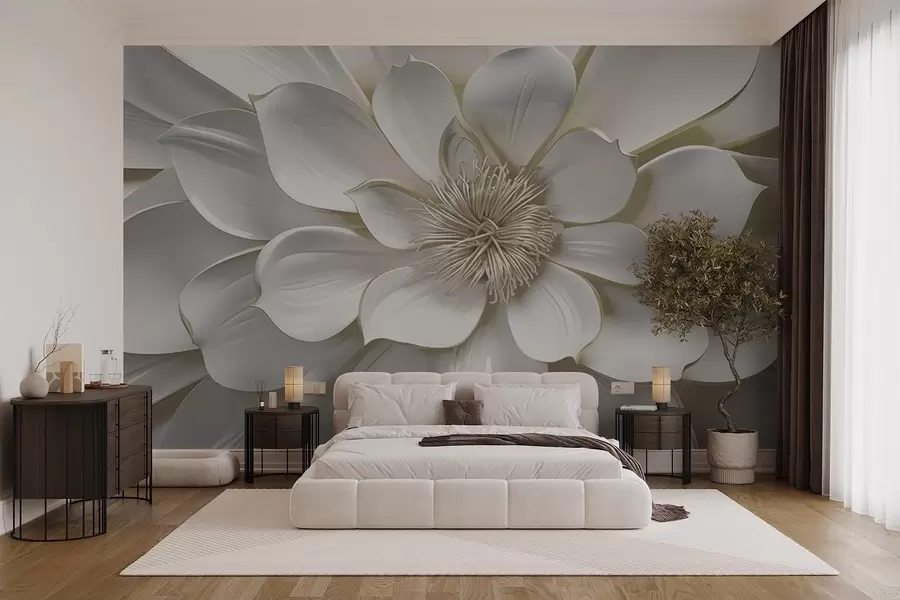 murales de pared Escultura floral w09777
