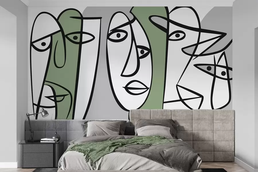 murales de pared Caras abstractas w05504v2