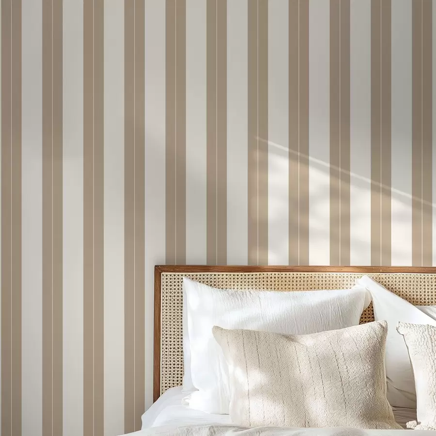 murales de pared Rayas verticales en color beige, de estilo minimalista a01181v4