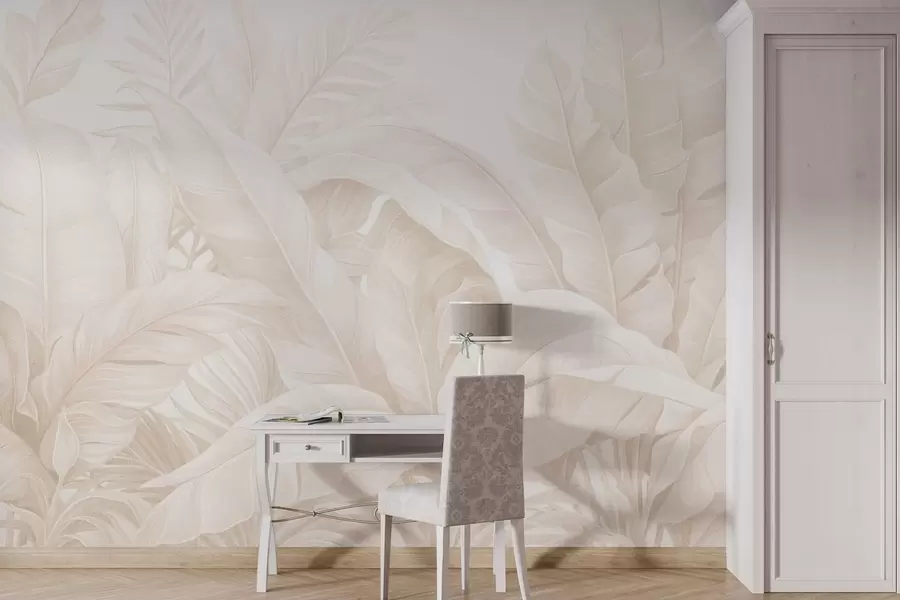 murales de pared Hojas tropicales vintage w05518